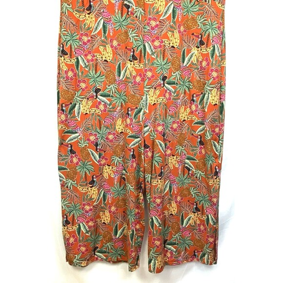 Cuddl Duds Women Jumpsuit 2X Rainforest Print V-Neck Sleeveless Slit Hem Stretch - Picture 3 of 11